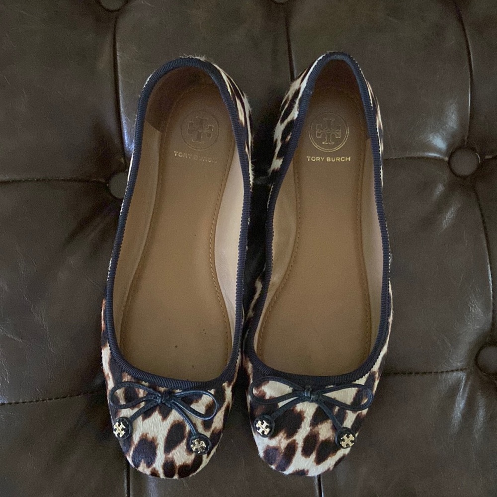 Tory Burch size 7.5 leopard flats